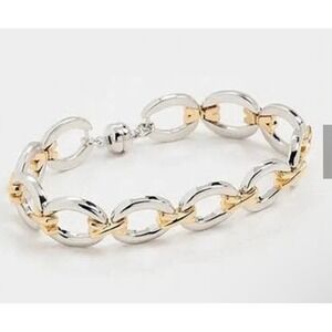 NEW Luv Aj Two Tone Chain Bracelet With Magnetic Clasp